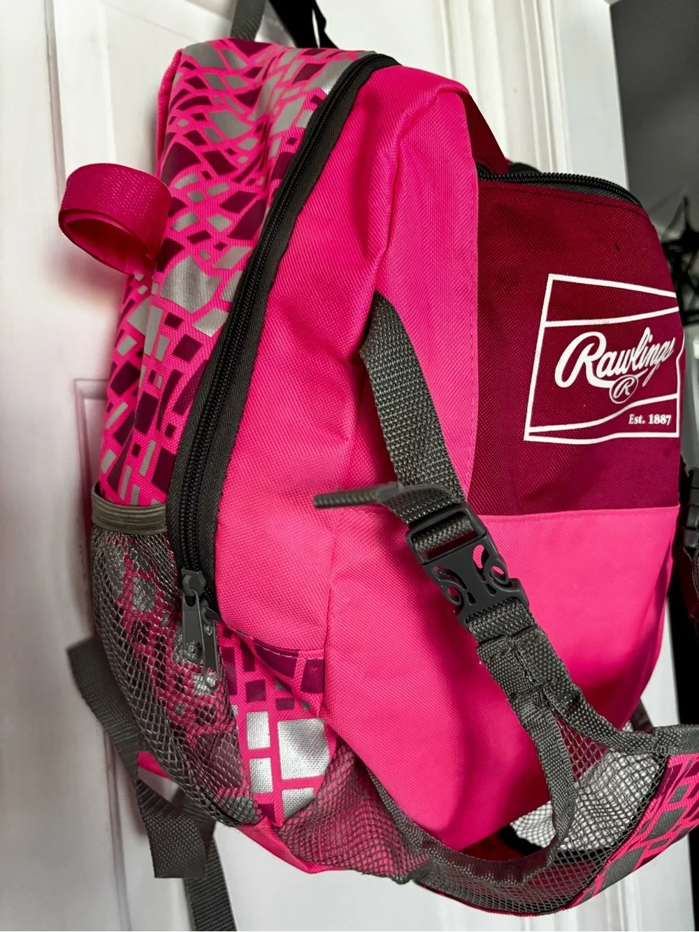 Rawlings Pink & Maroon Logo Softball/Baseball Backpack
